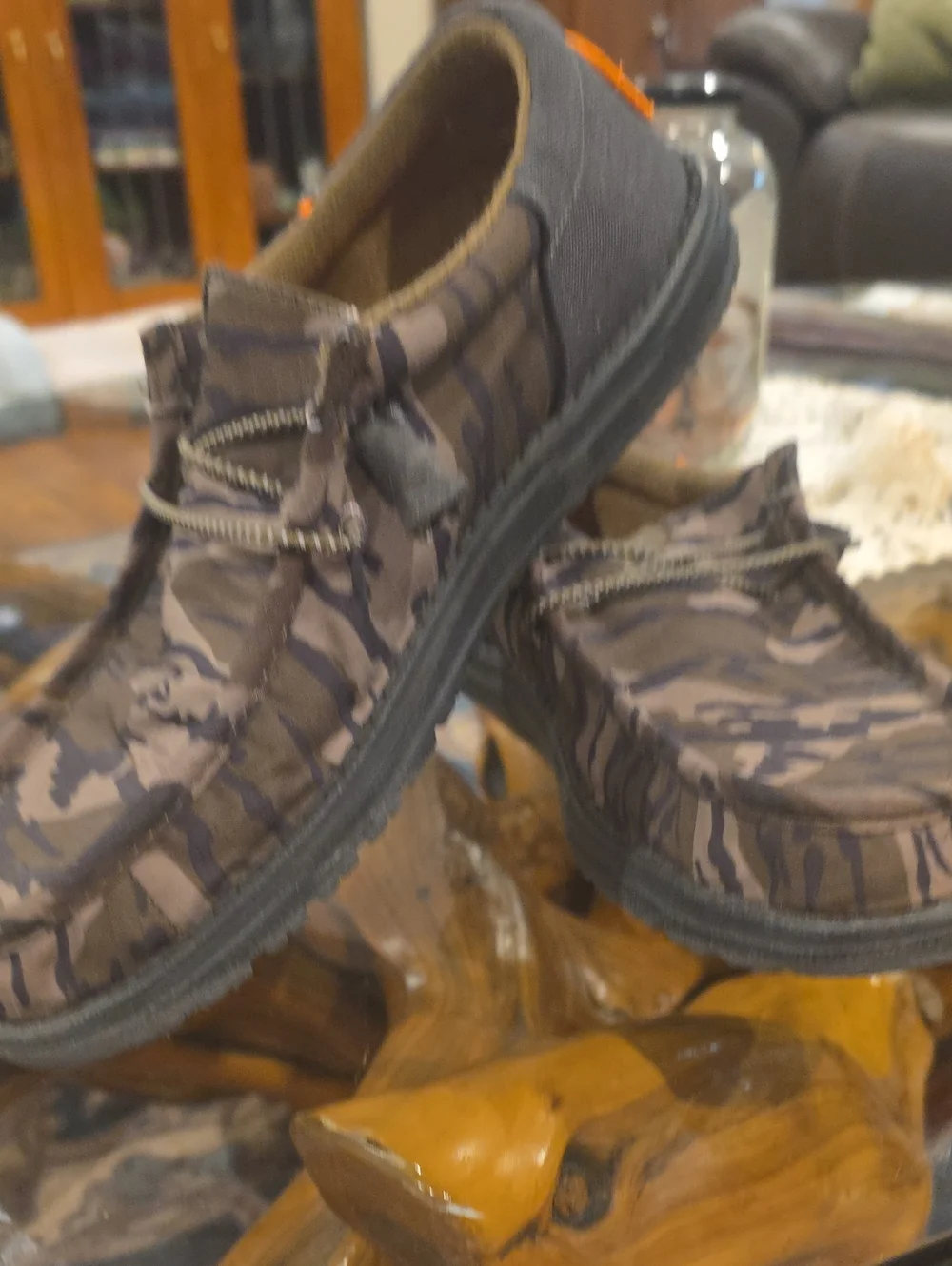 Hey Dude Brown Camo Slip-On Loafers